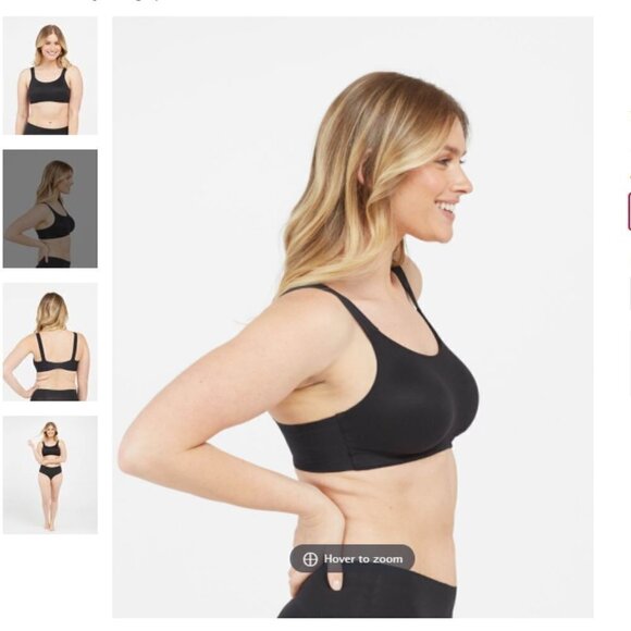 SPANX Bra-llelujah! Black Comfy Lightly Lined Tank Bralette Small Medium - Picture 3 of 5